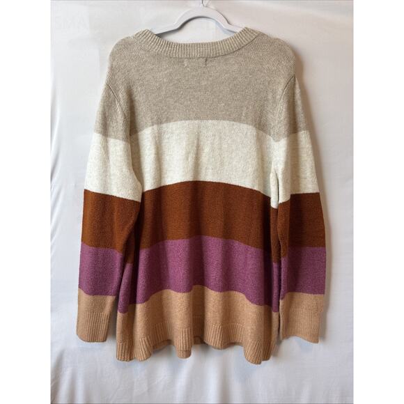 Ava & Viv Multicolor Striped Sweater - Picture 2 of 13